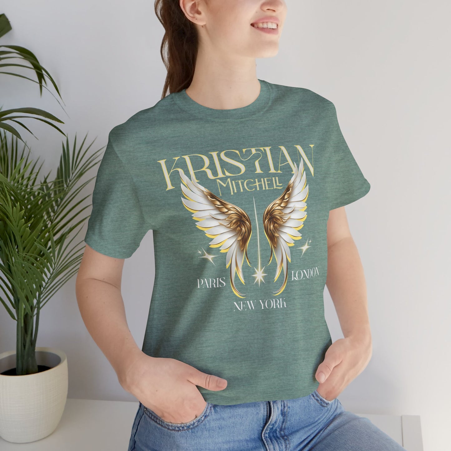 Kristian Mitchell Angel Wings Short Sleeve Tee