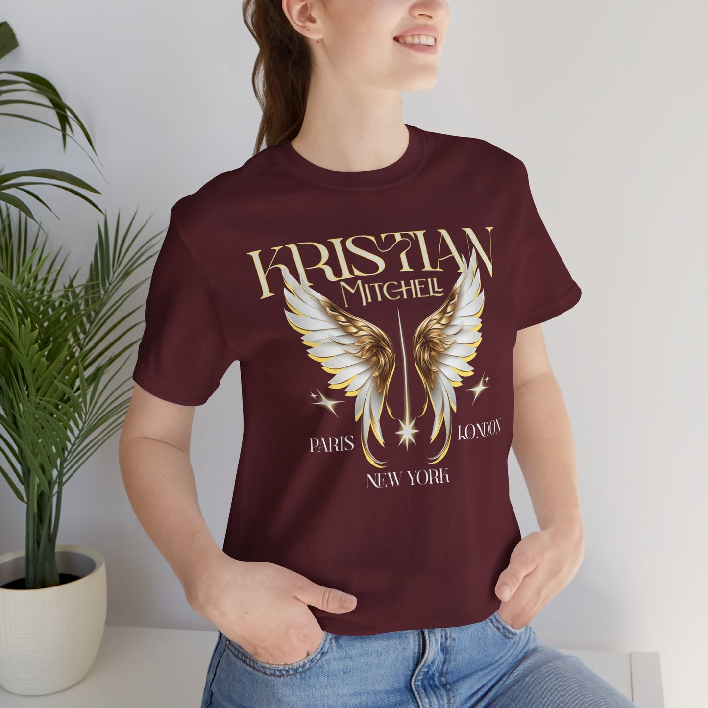 Kristian Mitchell Angel Wings Short Sleeve Tee